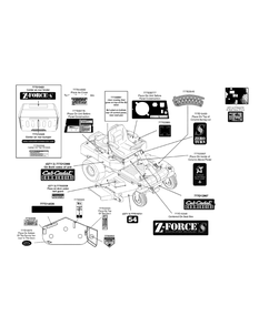 Part Location Diagram of 777D14026 MTD Label - 54" Com Fab Deck
